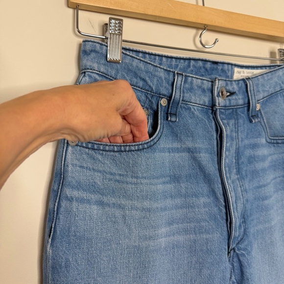 Rag & Bone Nina High-Rise Cigarette Ankle Jean raw edge Size 27 button fly - Picture 3 of 15